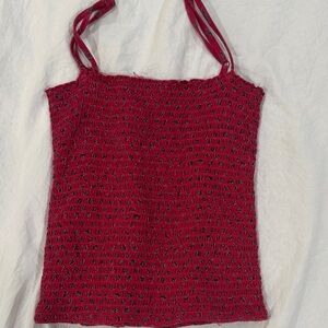 Billabong Red Smocked Tanktop
